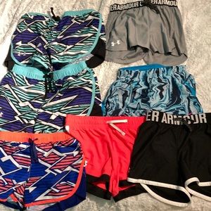 7 shorts all under armor girls size M
